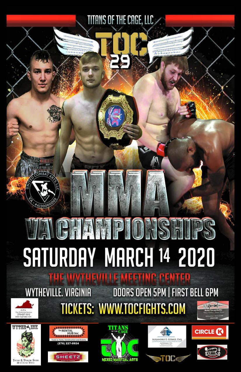 Titans of the Cage Amateur Mixed Martial Arts Southwest Virginia